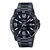 Reloj Casio Mtp-vd01b Negro Acero Hombre 50m Wr Sports