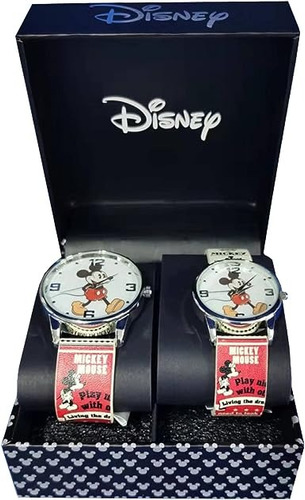 Reloj Para Parejas Disney Dos Relojes Estuche Regalos