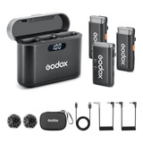 Godox Wec Kit2 Micrófono De Solapa Inalámbrico, Batería De 8