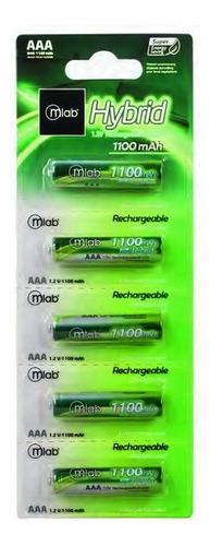 Pilas Recargable Aaa Microlab Hybrid 1100mah Precargadas 5u