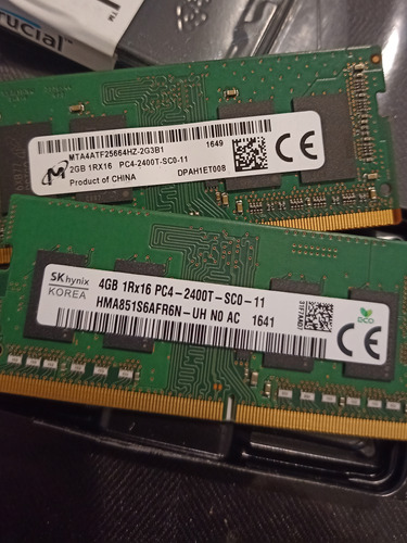 Memoria Ram Ddr4 4gb + Ddr4 2gb