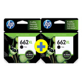 Kit 2 Cartucho Hp 662xl Preto Para 2516, 3516, 4646, 2646.