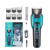 Máquina Cortar Pelo Perros Mascotas Vgr V-208 Luz Cerámica Color Azul