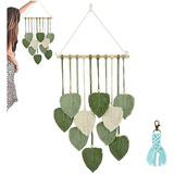 Tapiz De Macramé De Hojas, Decoración De Pared Boho H...