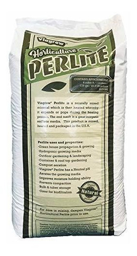 Viagrow Vper4 4 Cu. La Perlita Pies, 1-pack, White.