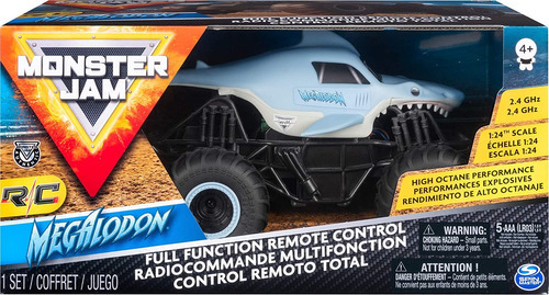 Monster Truck A Control Remoto Monster Jam Megalodon Azul