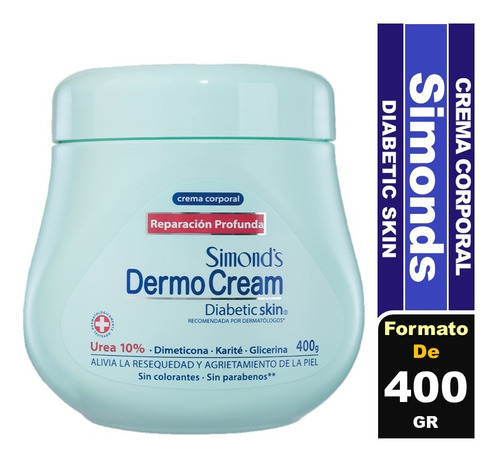 Simond's Dermo Cream Crema Corporal Diabetic Skin Pote 400 G