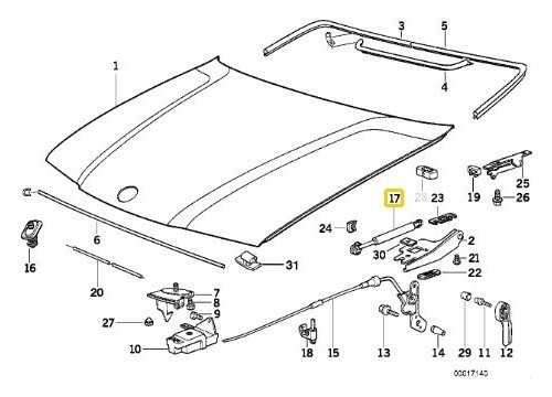 Amortiguadores De Capot Para Bmw Serie 3 E36 M3 S50 Foto 2