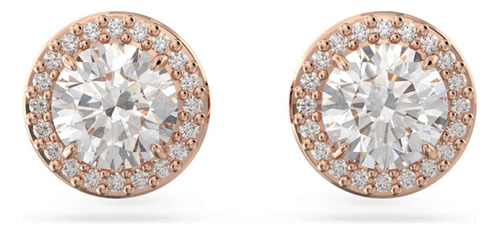 Brinco Swarovski Constella Banhado Ouro Rosa Rose Gold