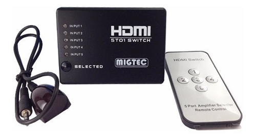 Chaveador De Video Switch Hdmi 5 X 1, Full Hd E 3d -  El305