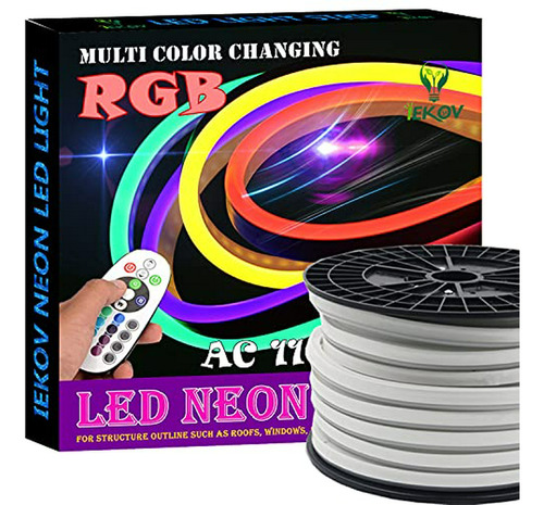 Led De Luz De Neón, Iekov Ca 110-120v Rgb Led Flexible Neon 