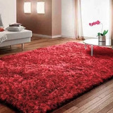 Tapete Silk Shaggy Red Fio De Seda Vermelho 2,00x2,50m