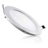 Foco Panel Led 12w Embutido Redondo Luz Calida