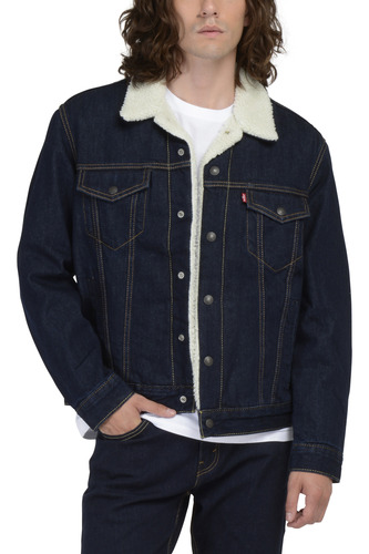 Chaqueta Hombre Con Sherpa Azul Oscuro Levis 16365-0075