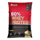 Whey Concentrado 80% Whey Protein - Growth Supplements Sabor Leite Em Pó