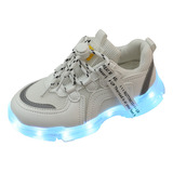 Zapatos Casuales Luminosos For Niños Recargables Por Usb