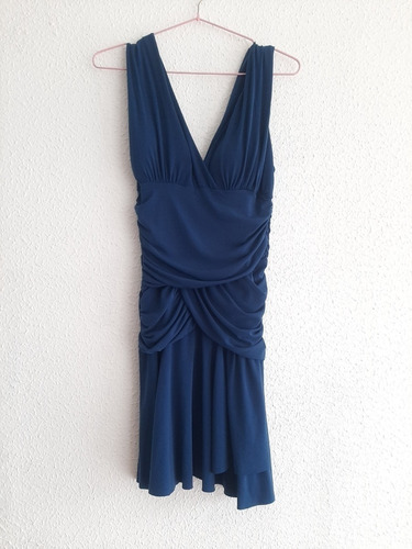 Vestido De Fiesta, Color Azul Marino, Talla M/s (elasticado)