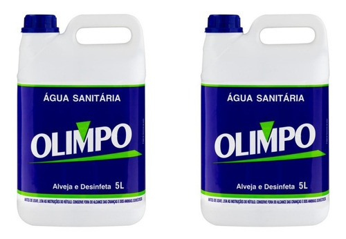 Água Sanitária Olimpo 2 Galões X 5 Litros - Lote Promoção