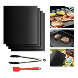 Set Bbq 6 Grill Mat Tapete Parrilla Cepillo Pinzas De Cocina