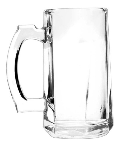 24 Tarro Cervecero 420 Ml Vaso Cerveza Vidrio Grueso 24 Pzas Color Transparente