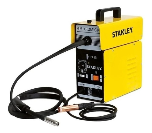 Soldadora Stanley Mikromig Italiana Sin Gas Flux 95 A Color Amarillo