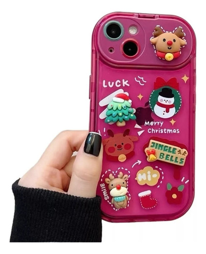 Colgante Árbol De Navidad Funda Phone Con Espejo Abatible