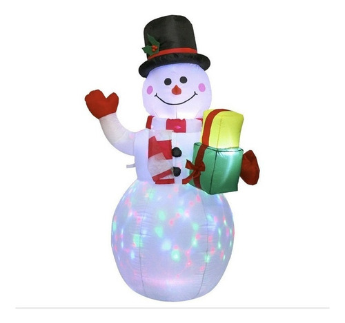 Boneco De Neve De Natal Luminoso Inflável De Decoração