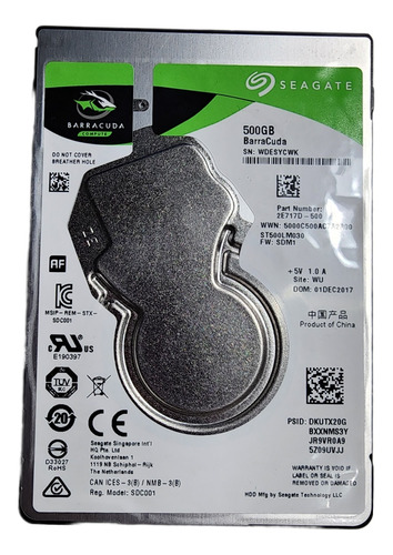 Hd Seagate Barracuda 500gb Sata 2.5