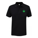Camisas  Camiseta Gola Polo Ervas Maconha Cannabis