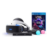 Playstation Vr Worlds Oculos Vr Ps4 Ps5 Completo Com Move