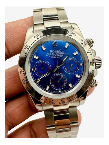 Reloj Premium Rolex Daytona Azul  Automatico Acero Inox