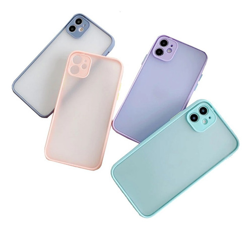 Carcasas Silicona Premium Color Matte Para iPhone 12 12 Pro