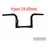 Manillar  Frysco 7/8 22mm Chopper Bobber Negro 22 Cm Altura