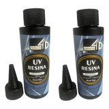 2 X Resina Uv Secado Ultra Rápido Joyeria 100 Ml /espacio 4d