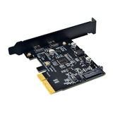 Tarjeta De Expansión Usb3.1 A Tipo C De 2 Puertos Pci-e4x A