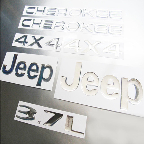 Jeep Cherokee 3.7 L Emblemas 4x4 4x2 Motor Calcomanas  Foto 2