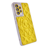 Funda Tipo Puffer Teddy Oso Para Samsung A33 A53 S21 Fe