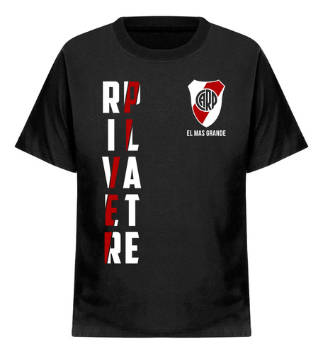 Remera River Plate 100% Algodon Escudo Fútbol