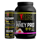 Kit Ultra Whey 900g Creatine 300g+glutamine 300g-universal