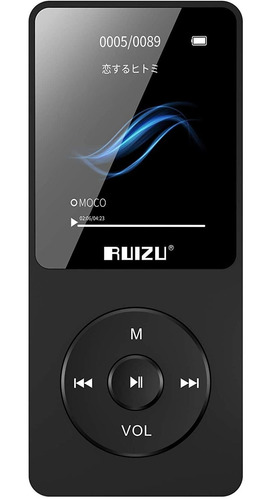 Ruizu X02 Reproductor Mp3 Ultra Delgado, Fm, Grabadora De...