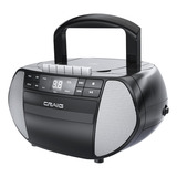 Grabadora Portatil Craig, Radio/bluetooth/cassete/cd, Negro