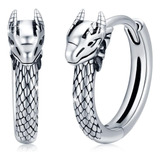 Pendientes De Dragón Pctjyfu Para Hombre, Plata De Ley 925, 