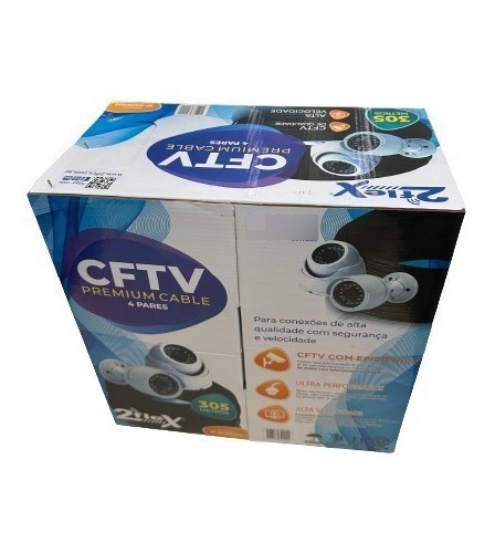 Cabo De Rede Utp 4p 305m Preto 2f-n4pp305 2flex Cftv 