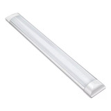 Luminária Tubular Sobrepor Led Slim Branco Frio 120cm 80w