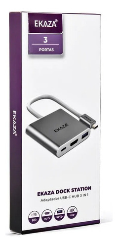 Dock Station Ekaza 3em1 Hdmi 4k Usb 3.0  Macbook Pro/m1