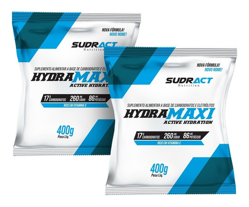 Kit 2 Isotônicos Hydramaxi Sudract 400g - Rende Até 20 L