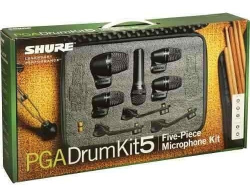 Kit Shure Línea Pga De 5 Micrófonos Para Batería Con Estuche