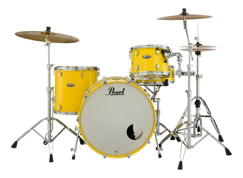 Bateria Pearl Decade Maple 3 Cuerpos Bombo 24  Solid Yellow