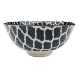 Bowl Loza Diseño Negro Blanco 12,5x6cm