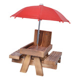 Comedero Para Ardillas, Mesa De Picnic De Madera,